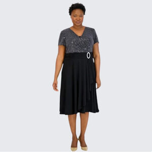 R&M Richards Women’s Formal Dress Rhinestone Buckle Size 16